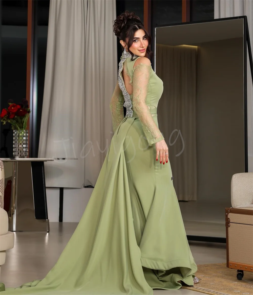 Customized Elegant Jersey Pleat Sequined Pattern Mermaid High Collar Long Bespoke Occasion Evening Dresses
Customized Elegant Jersey Pleat Sequined Pattern Mermaid High Collar Long Bespoke Occasion Evening Dresses