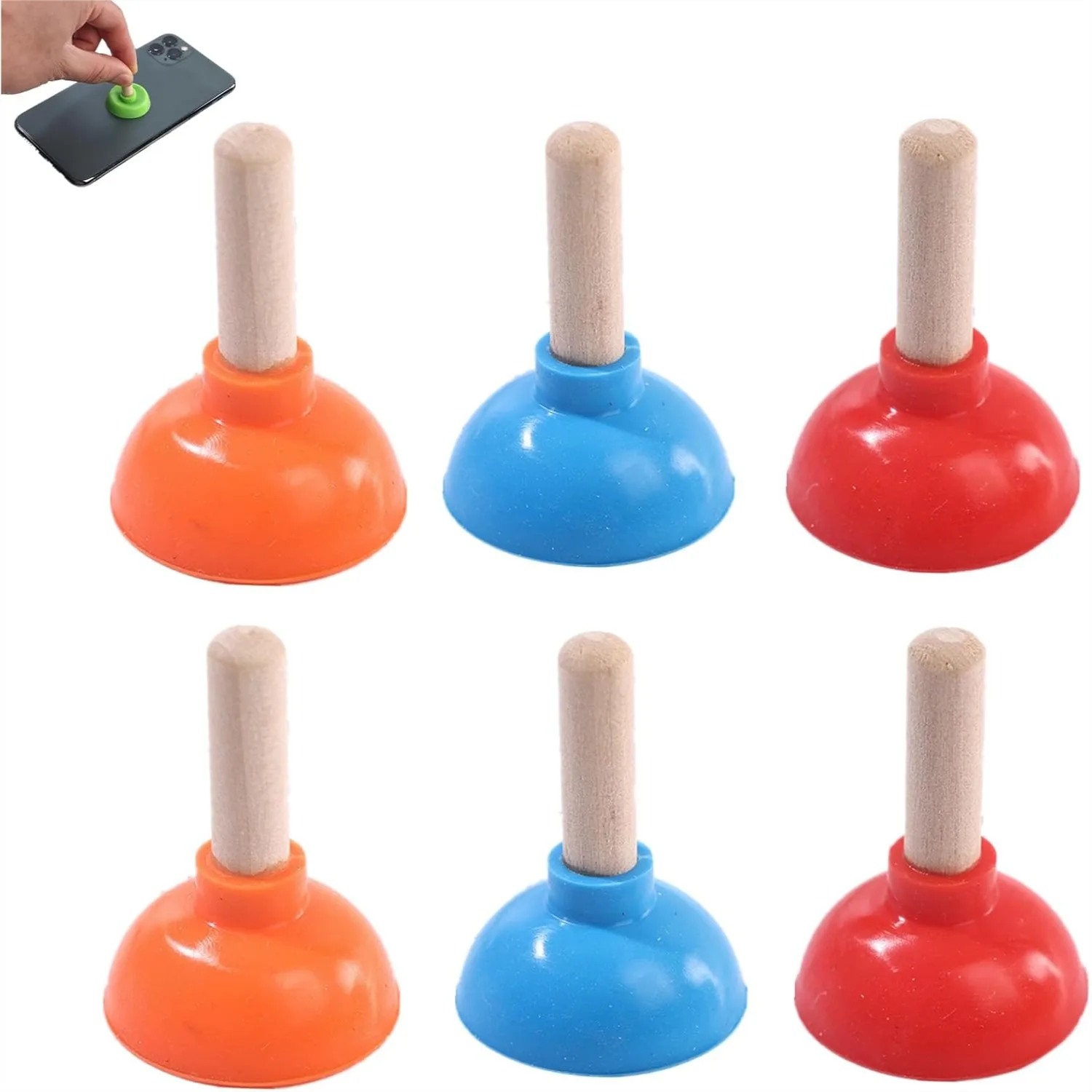 6 Pcs Mini Toilet Plunger Shape Phone Holder Sucker Stand for Cellphone MP3 MP4
6 Pcs Mini Toilet Plunger Shape Phone Holder Sucker Stand for Cellphone MP3 MP4