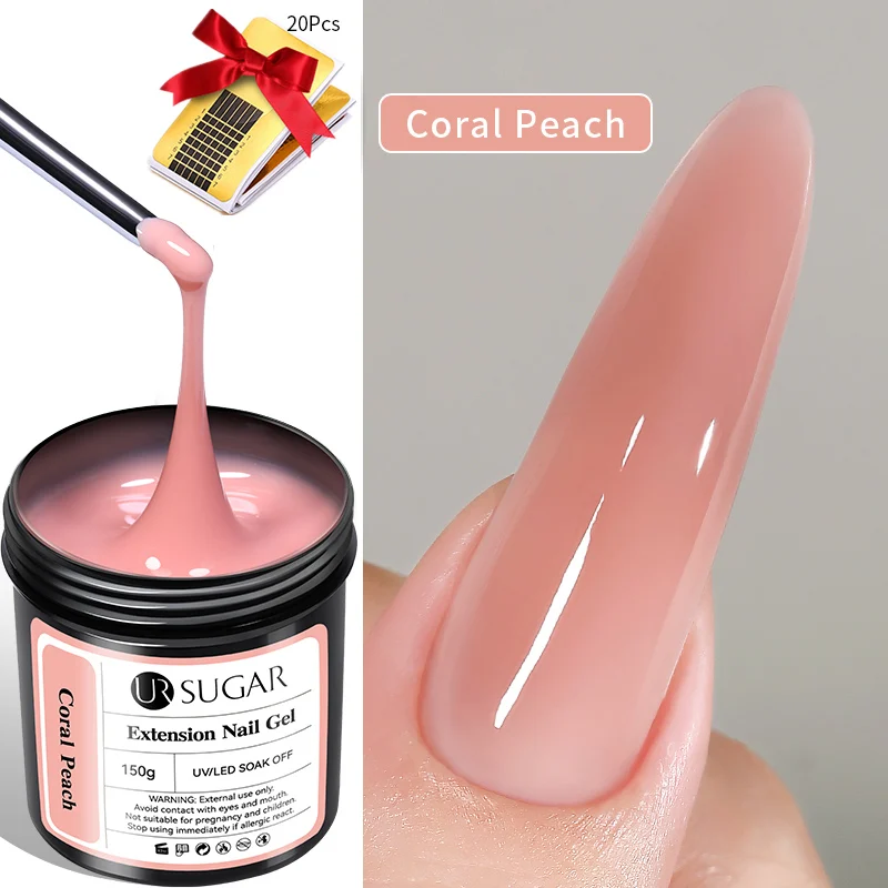 UR SUGAR 150g Hard Gel with Nail Forms UV Nail Gel for Quick Extension Long Lasting Builder Nail Gel Manicure Nail Design
UR SUGAR 150g Hard Gel with Nail Forms UV Nail Gel for Quick Extension Long Lasting Builder Nail Gel Manicure Nail Design