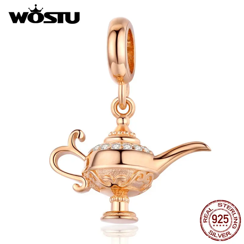 Шарм WOSTU из настоящего серебра 925 пробы в виде лампы Аладдина, бусины из розового золота, оригинальный кулон для браслета, ювелирные изделия с пожеланиями на удачу, CQC703-C
Шарм WOSTU из настоящего серебра 925 пробы в виде лампы Аладдина, бусины из розового золота, оригинальный кулон для браслета, ювелирные изделия с пожеланиями на удачу, CQC703-C