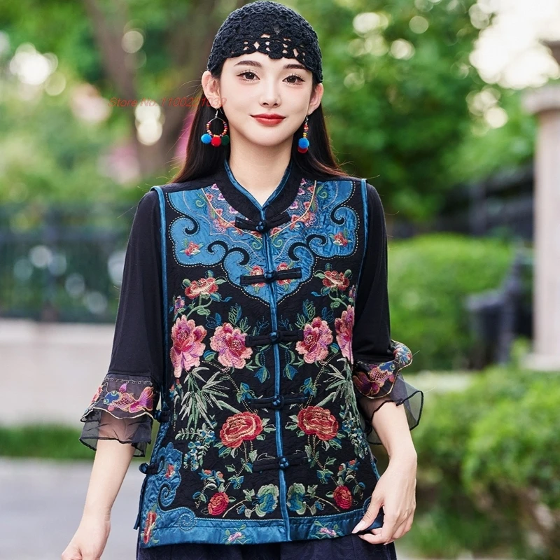 2025 chinese vintage hanfu tops traditional stand collar cotton linen vest national flower embroidery vest sleeveless jacket
2025 chinese vintage hanfu tops traditional stand collar cotton linen vest national flower embroidery vest sleeveless jacket