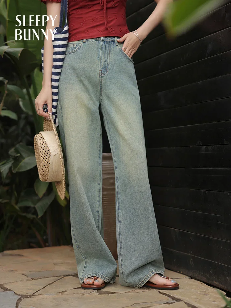 Vintage Washed High Waist Jeans for Women Loose Fit Straight Wide Leg Pants Summer Retro Baggy Long Flattering Denim Trousers
Vintage Washed High Waist Jeans for Women Loose Fit Straight Wide Leg Pants Summer Retro Baggy Long Flattering Denim Trousers