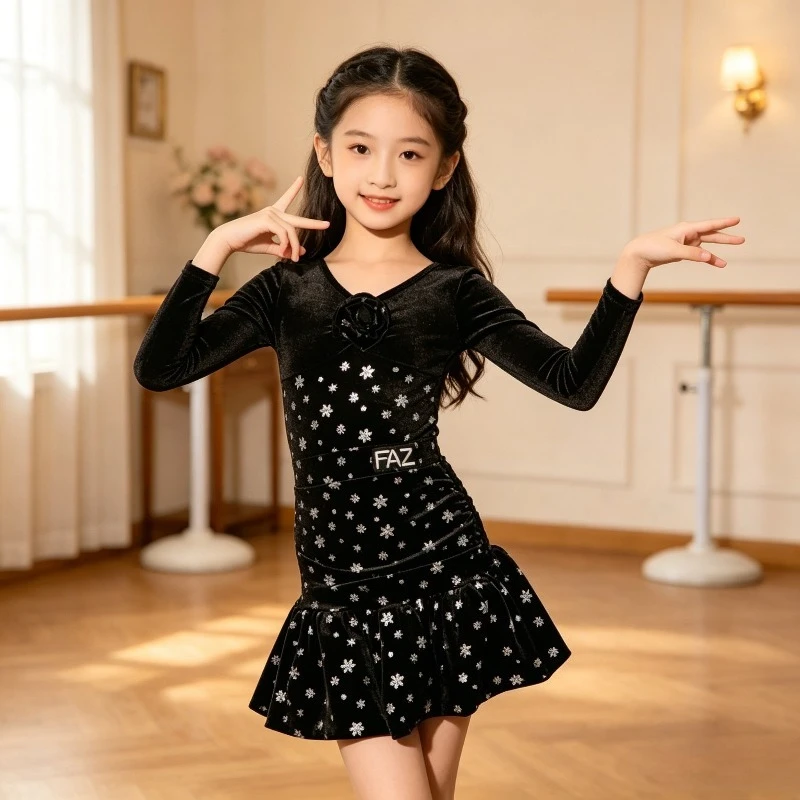 Girls Printed Latin Dance Outfits Long Sleeve Professional Samba Cha Cha Tango Stage Performance Costume Performance Accessories
Girls Printed Latin Dance Outfits Long Sleeve Professional Samba Cha Cha Tango Stage Performance Costume Performance Accessories