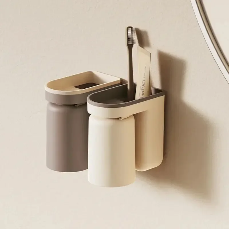 1 Pc Innovative Toothbrush Storage Rack No Hole Light Luxury Mouthwash Cup Brush Cup Wall Mounted Bathroom Organizer Couple
1 Pc Innovative Toothbrush Storage Rack No Hole Light Luxury Mouthwash Cup Brush Cup Wall Mounted Bathroom Organizer Couple