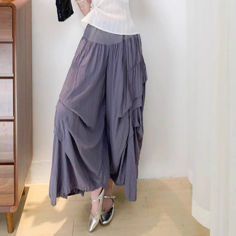 Miyake Pleated Casual Pants 2025 Spring and Summer New Fashion Design Sense Loose Cover Cross Thin Wide-leg Pants
Miyake Pleated Casual Pants 2025 Spring and Summer New Fashion Design Sense Loose Cover Cross Thin Wide-leg Pants