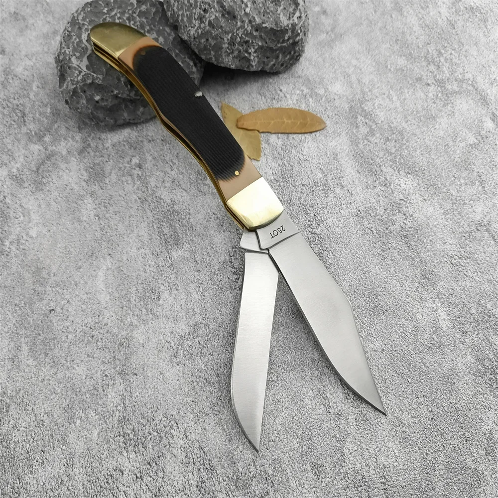 2-blades Outdoor Utility Pocket Knife with Leather Sheath, 440C Stainless Steel Hunting Camping Survival Combat EDC Tools
2-blades Outdoor Utility Pocket Knife with Leather Sheath, 440C Stainless Steel Hunting Camping Survival Combat EDC Tools