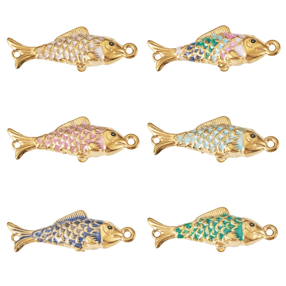 6Pcs 304 Stainless Steel Ocean Jewelry Charms Enamel Fish Connector Charms For DIY Necklace Making Findings
6Pcs 304 Stainless Steel Ocean Jewelry Charms Enamel Fish Connector Charms For DIY Necklace Making Findings