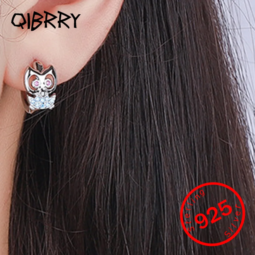 Cute Animals Hoop Earrings for Women Simple Korean Owl Stamp 925 Sterling Silver Crystal Earring Wedding Party Jewelry Gift
Cute Animals Hoop Earrings for Women Simple Korean Owl Stamp 925 Sterling Silver Crystal Earring Wedding Party Jewelry Gift