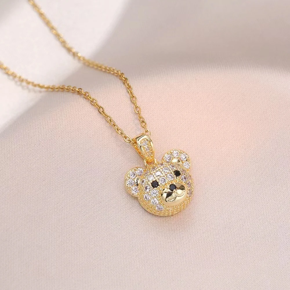 Necklace female Internet celebrity cross-border new simple and cute full diamond zircon bear necklace fashion personality diamon
Necklace female Internet celebrity cross-border new simple and cute full diamond zircon bear necklace fashion personality diamon