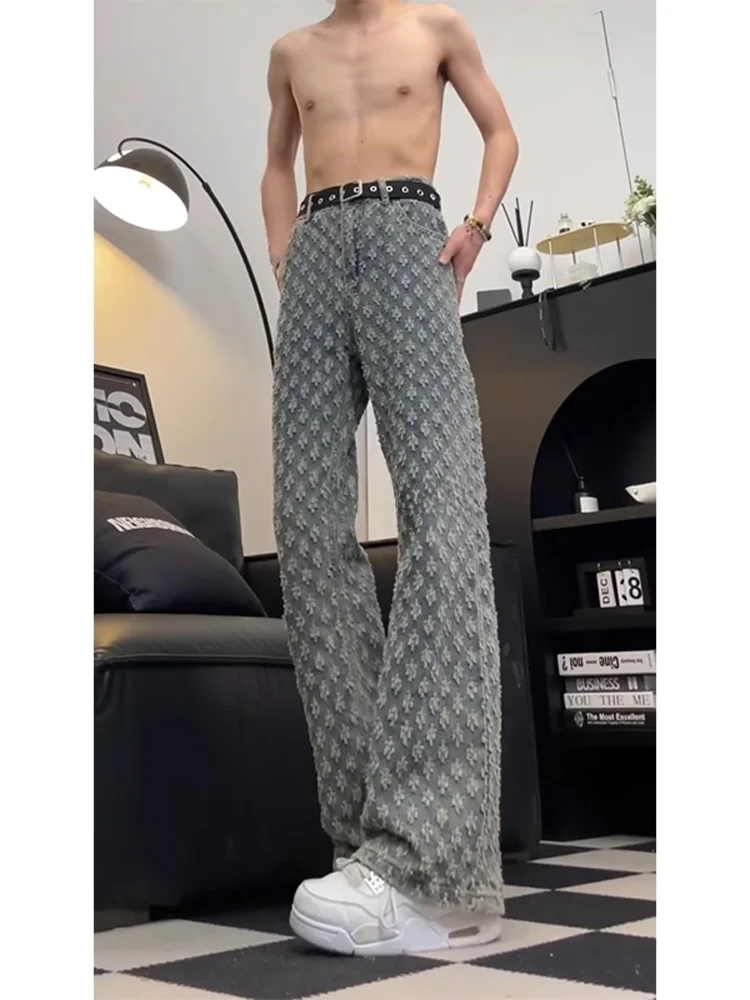 American Retro Men's Denim Jeans Floral Embroidery Straight Leg Micro Flared Pants Long Trousers High Street Leg Lengthening
American Retro Men's Denim Jeans Floral Embroidery Straight Leg Micro Flared Pants Long Trousers High Street Leg Lengthening