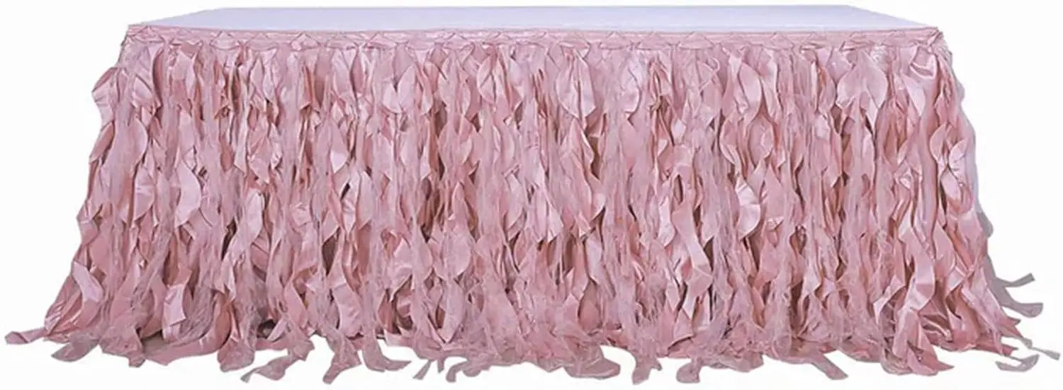 Efavormart 14Ft Enchanting Curly Willow Taffeta Table Skirt For Kitchen Dining Catering Wedding Birthday Party Events - Dusty
Efavormart 14Ft Enchanting Curly Willow Taffeta Table Skirt For Kitchen Dining Catering Wedding Birthday Party Events - Dusty