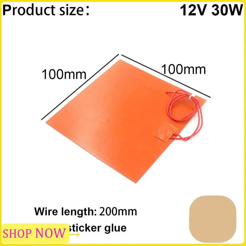 Especial 2 Piece Silicone Rubber Heating Pad Electric Blanket Flexible Mat 12V 30W 200℃ Max (100X100mm)
Especial 2 Piece Silicone Rubber Heating Pad Electric Blanket Flexible Mat 12V 30W 200℃ Max (100X100mm)
