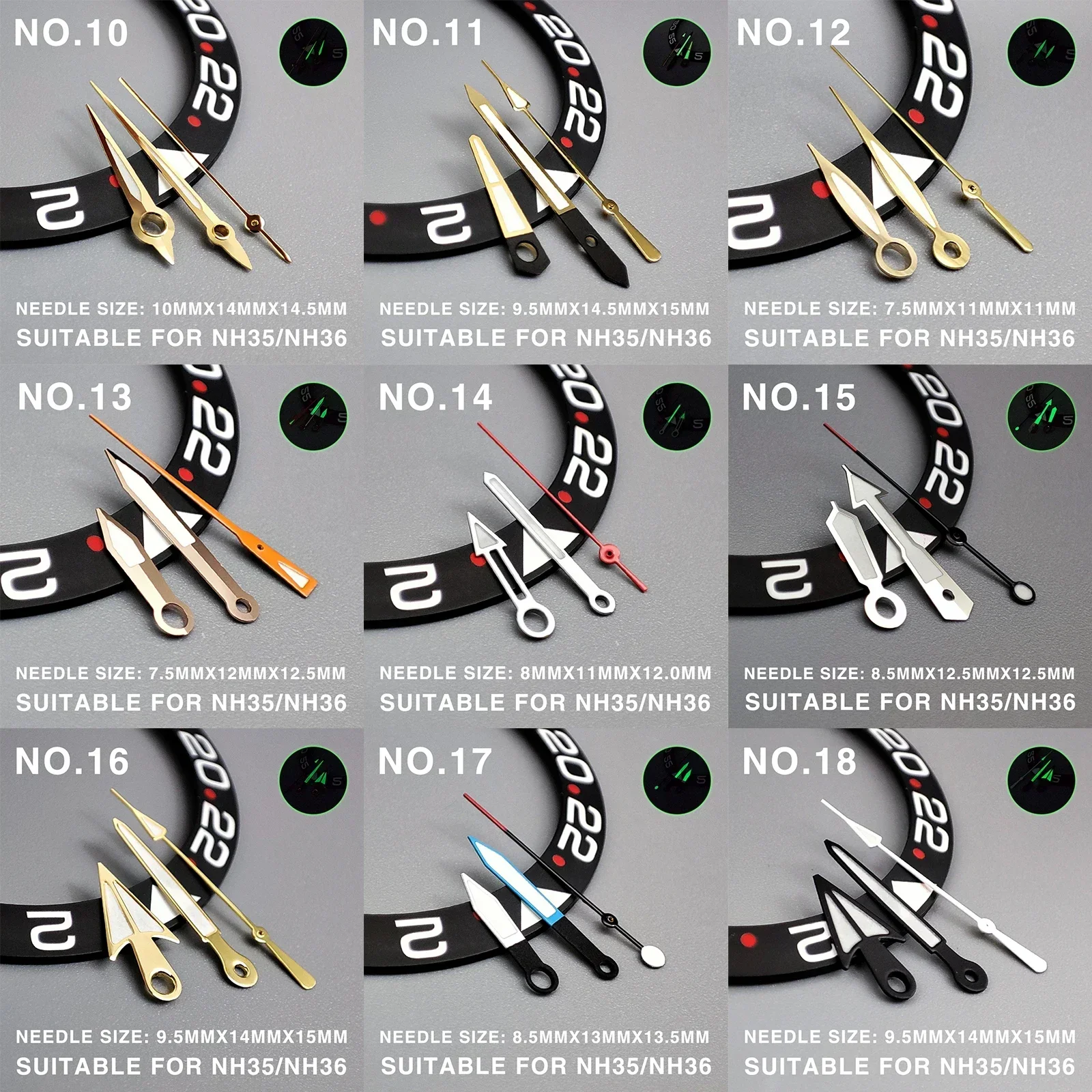 Customized Modified Accessories NH35 Watch Hands Luminous Mechanical Abalone Diving Seik Watch Hands Suitable for NH36/4R/7S Rx
Customized Modified Accessories NH35 Watch Hands Luminous Mechanical Abalone Diving Seik Watch Hands Suitable for NH36/4R/7S Rx