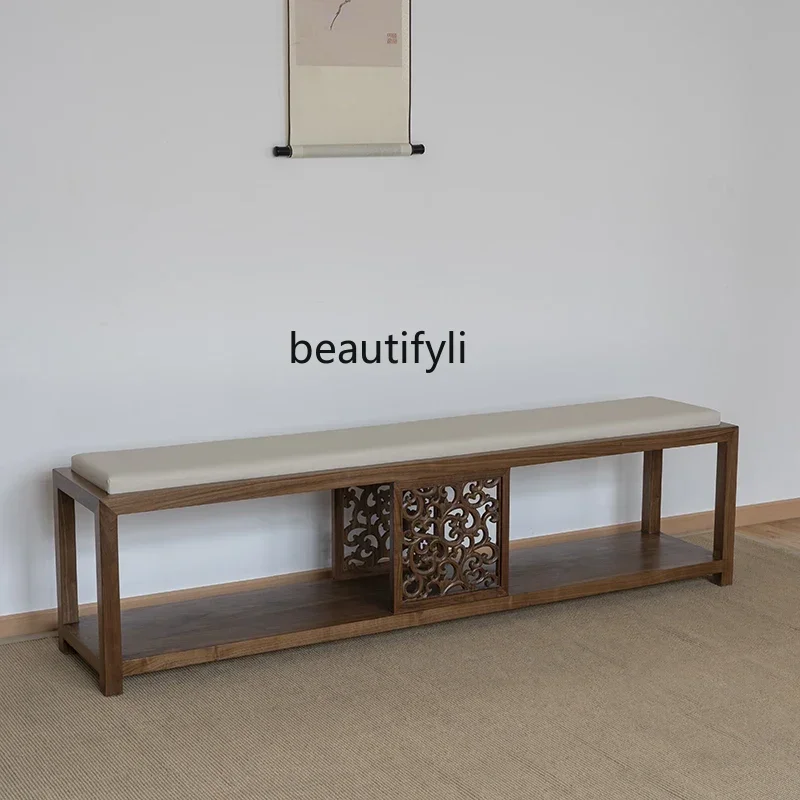 yj5New Chinese Style Solid Wood Long Shoe Changing Stool Long Bench Black Walnut Bedroom Bed End Stool
yj5New Chinese Style Solid Wood Long Shoe Changing Stool Long Bench Black Walnut Bedroom Bed End Stool