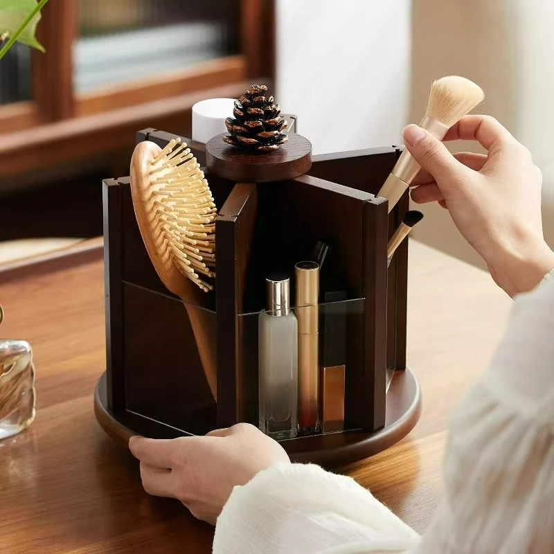 1 шт. Деревянный ретро-органайзер для косметики с вращающимися секциями, выдвижной ящик-полка для туалетного столика, для ухода за кожей и макияжа
1 шт. Деревянный ретро-органайзер для косметики с вращающимися секциями, выдвижной ящик-полка для туалетного столика, для ухода за кожей и макияжа