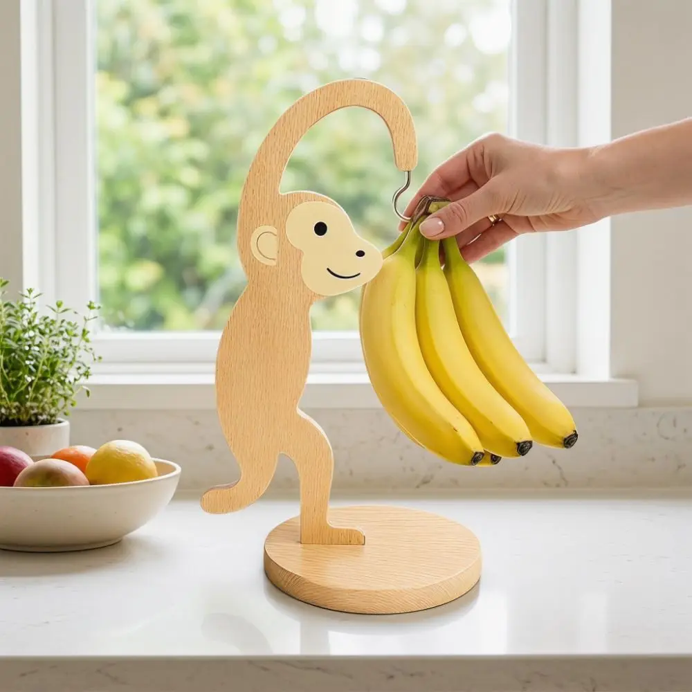 Wooden Material Wooden Banana Hanger Stainless Steel Hook Creative Design Banana Storage Rack Smooth Hanging Keep Bananas Fresh
Wooden Material Wooden Banana Hanger Stainless Steel Hook Creative Design Banana Storage Rack Smooth Hanging Keep Bananas Fresh