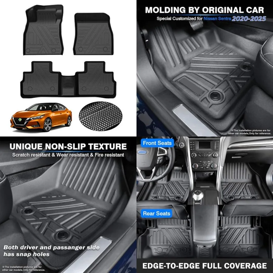 Custom Fit Floor Mats for 2020-2025 2026 Nissan Sentra Accessories All Weather Floor Mat Liners 1st & 2nd Row Liner Black Non-Slip
Custom Fit Floor Mats for 2020-2025 2026 Nissan Sentra Accessories All Weather Floor Mat Liners 1st & 2nd Row Liner Black Non-Slip