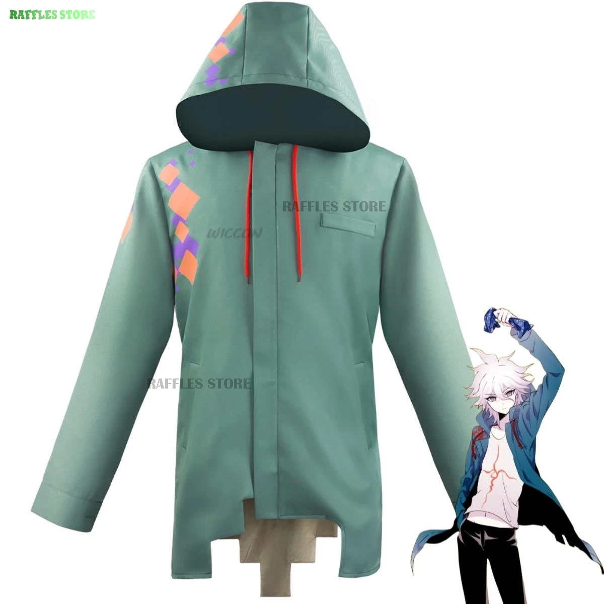 Anime Game Danganronpa 2: Goodbye Despair Steam Nagito Komaeda Cosplay Costume Green Hooded Coat Man Woman Halloween Suit
Anime Game Danganronpa 2: Goodbye Despair Steam Nagito Komaeda Cosplay Costume Green Hooded Coat Man Woman Halloween Suit