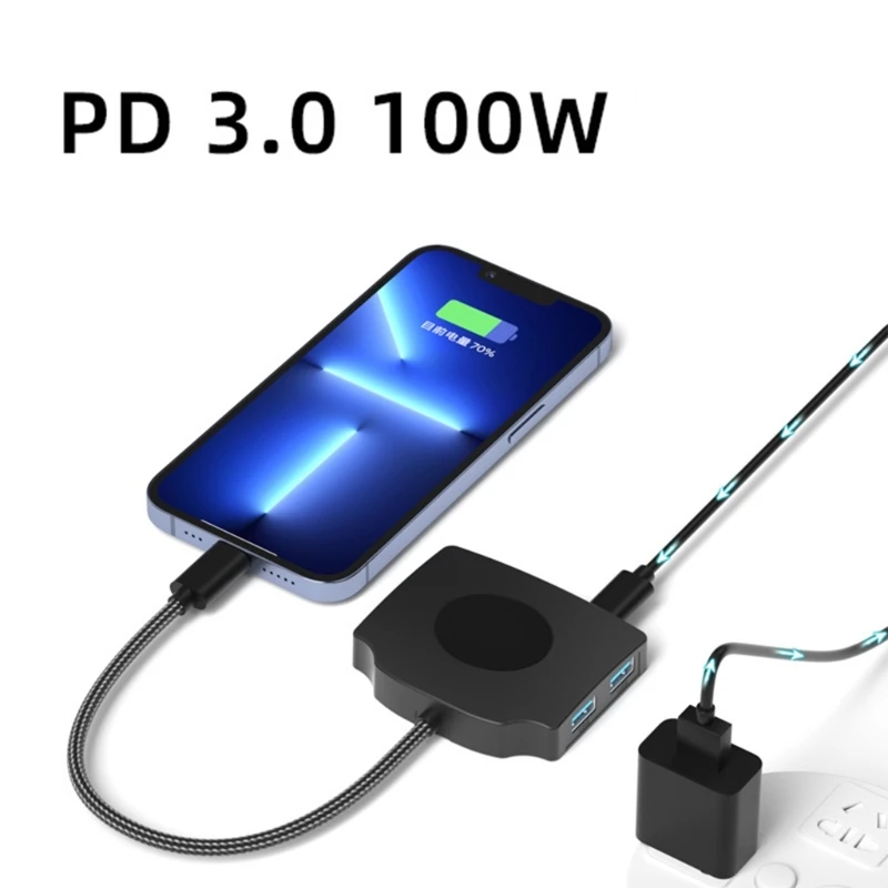 USB C HUB USB C Splitter with 2 USB3.0 Port 4K 1080P 60Hz USB C Video Output Hub HDTV Port for Desktop Laptop
USB C HUB USB C Splitter with 2 USB3.0 Port 4K 1080P 60Hz USB C Video Output Hub HDTV Port for Desktop Laptop