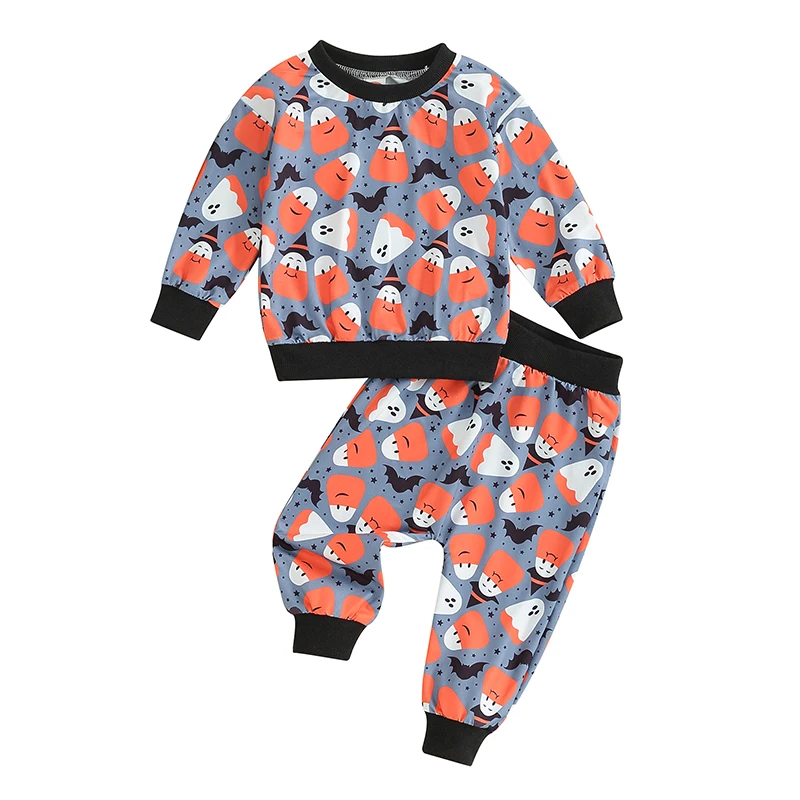 Baby Girl Boy Fall Outfit Ghost Bat Print Crew Neck Long Sleeve Sweatshirts Long Pants 2Pcs Halloween Clothes Set
Baby Girl Boy Fall Outfit Ghost Bat Print Crew Neck Long Sleeve Sweatshirts Long Pants 2Pcs Halloween Clothes Set