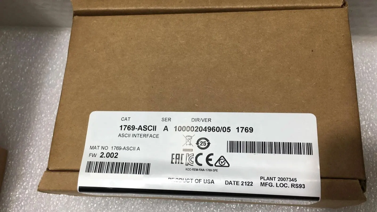 Brand New 1769-RTB45 1769-RTB40DIO 1769-RTB40AIO 1769-ASCII One Year Warranty
Brand New 1769-RTB45 1769-RTB40DIO 1769-RTB40AIO 1769-ASCII One Year Warranty 