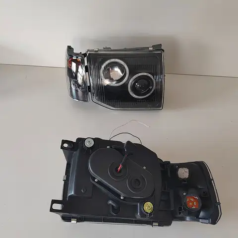 Lente olho de anjo led para farol de carro, 2 peças, para mitsubishi pajero mb831066 mr439139 mr387534 mb831078 1992 ~ 2000