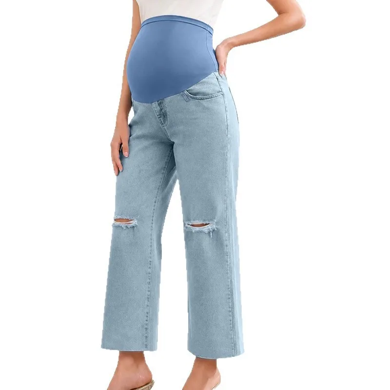 Maternity Clothing Denim Pants High Waist Loose Fit Ripped Pregnancy Casual Pencil Trousers For Pregnant Women S-XL
Maternity Clothing Denim Pants High Waist Loose Fit Ripped Pregnancy Casual Pencil Trousers For Pregnant Women S-XL