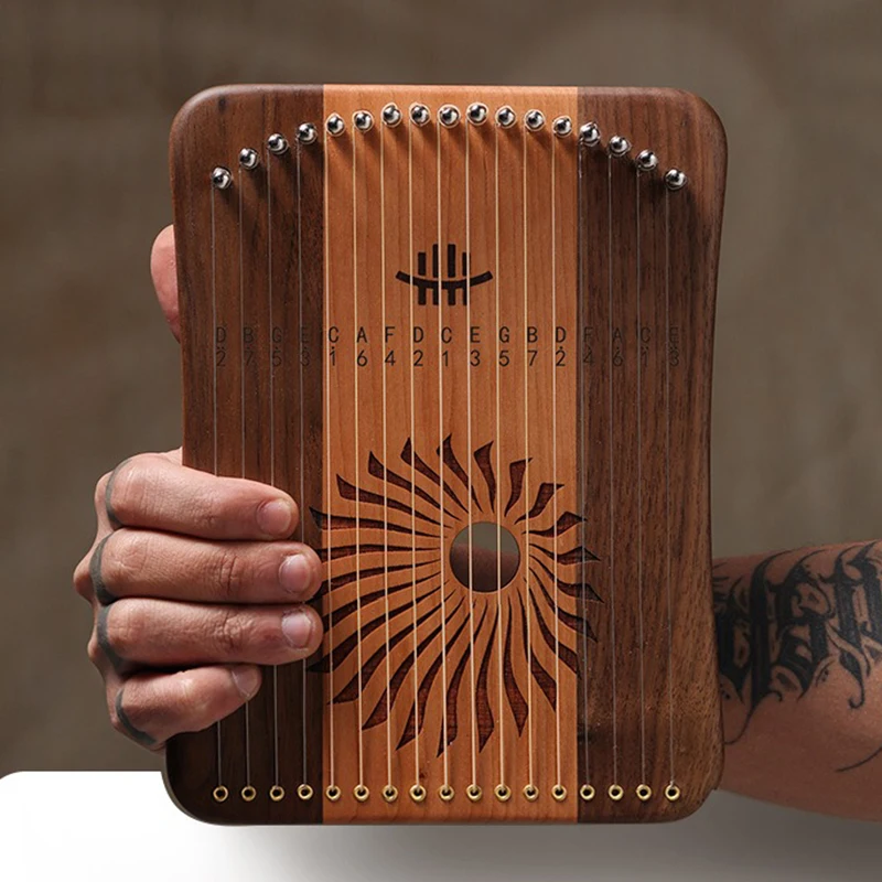 Finger Harp 17/31 Strings Single Board Lyre Portable Harps Children Beginner Professional Performance Small Harp Instrument