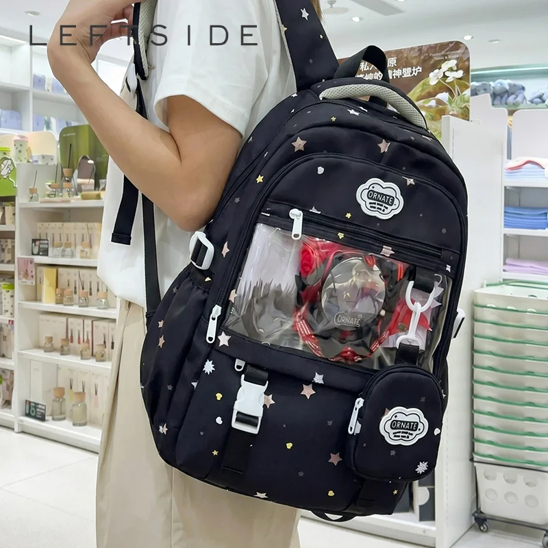 Women Star Print Ita Backpack with Clear Display Pocket 2026 New Trend Large Capacity School & Daily Daypack Female Backpacks
Women Star Print Ita Backpack with Clear Display Pocket 2026 New Trend Large Capacity School & Daily Daypack Female Backpacks