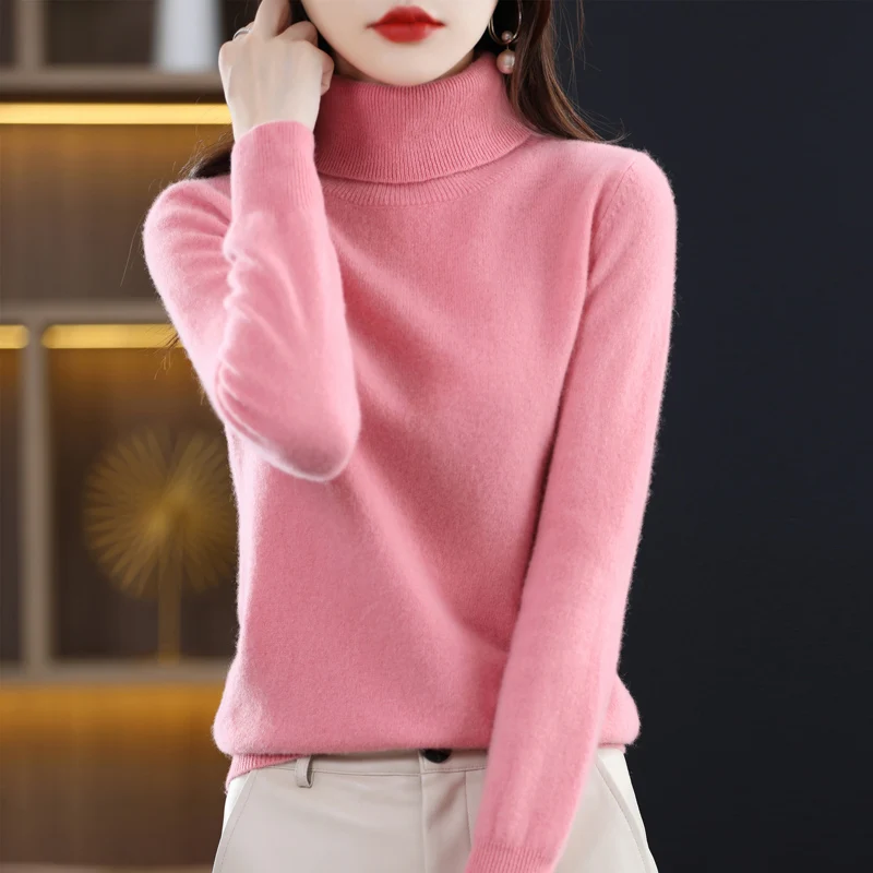 Sweater Women's Pure Wool Turtleneck Pullover Base Solid Color Longsleeved Slim Fit 2022 Autumn And Winter New Warm Cashmere Top
Sweater Women's Pure Wool Turtleneck Pullover Base Solid Color Longsleeved Slim Fit 2022 Autumn And Winter New Warm Cashmere Top
