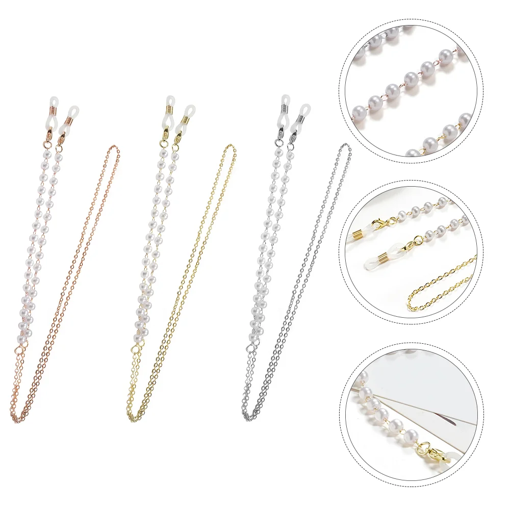3 Pcs Glasses Chain Nonslip Stylish Eyewear Decoration Handmade Firm Safe Comfortable Outside Gifts Labor
3 Pcs Glasses Chain Nonslip Stylish Eyewear Decoration Handmade Firm Safe Comfortable Outside Gifts Labor
