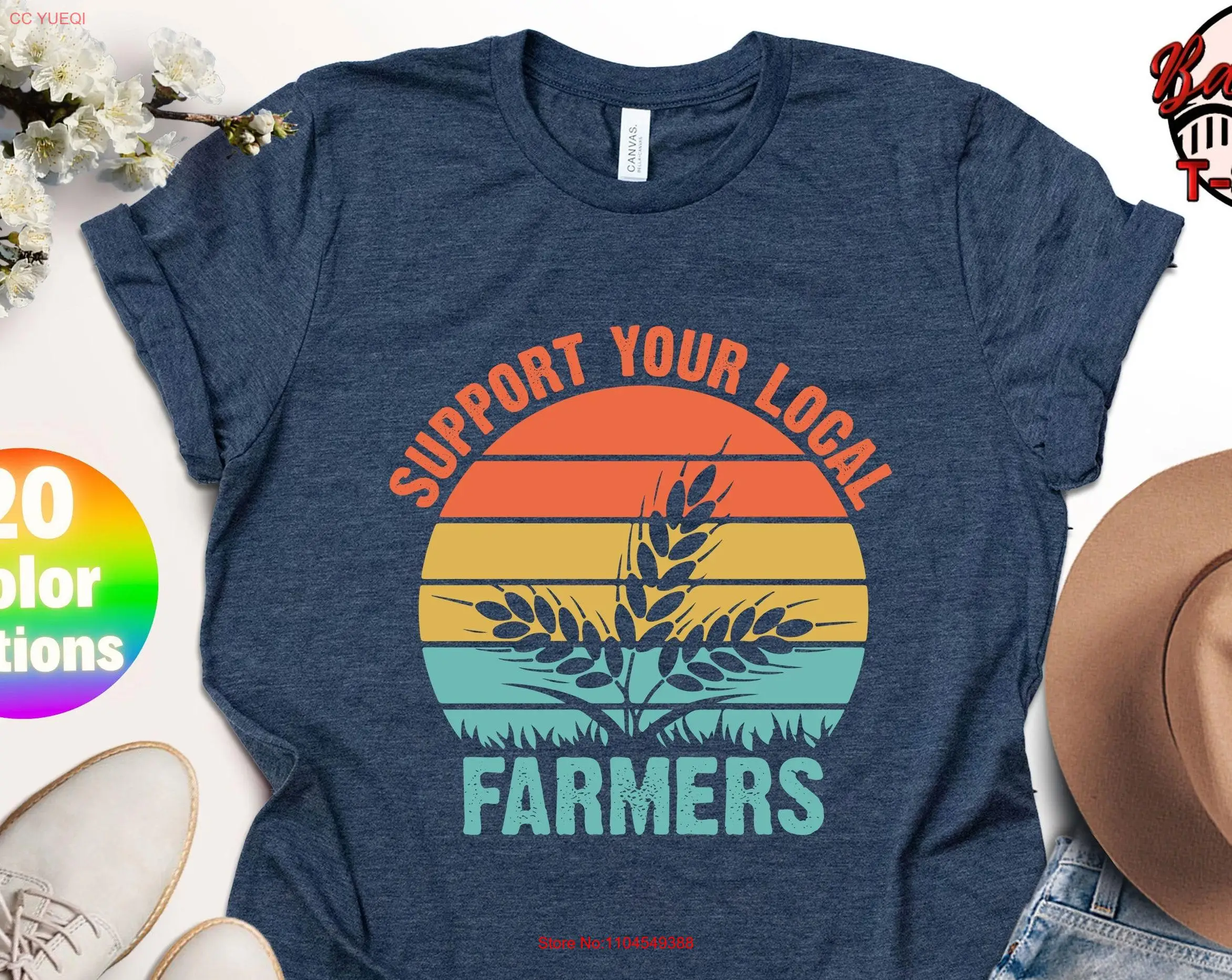 Support Your Local Farmers T Shirt Farm Eat Locally Country Pride Life Retro Farmer Market long or short sleeves
Support Your Local Farmers T Shirt Farm Eat Locally Country Pride Life Retro Farmer Market long or short sleeves