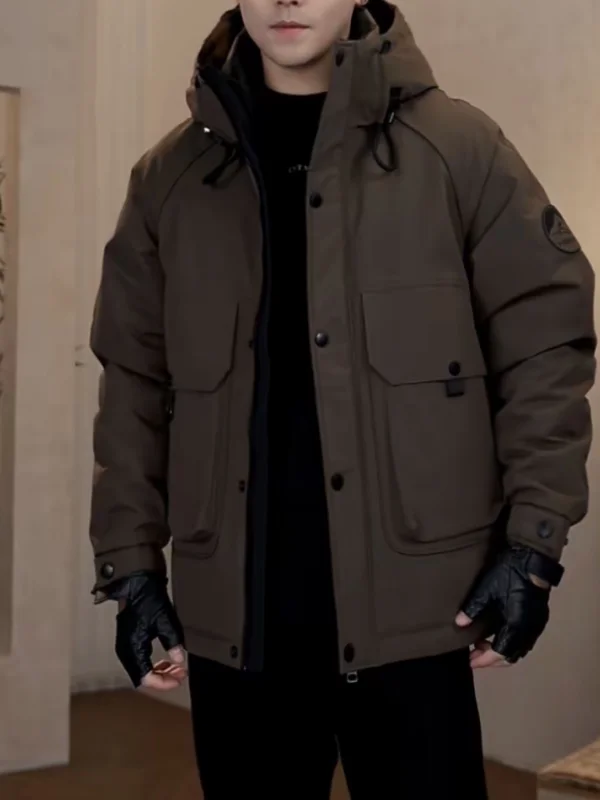 Men's Hooded down Jaet 2025 Winter Faion Thiened Warm ort Sle Youth Outerwear Polyester Fabric White Du down Filling
Men's Hooded down Jaet 2025 Winter Faion Thiened Warm ort Sle Youth Outerwear Polyester Fabric White Du down Filling