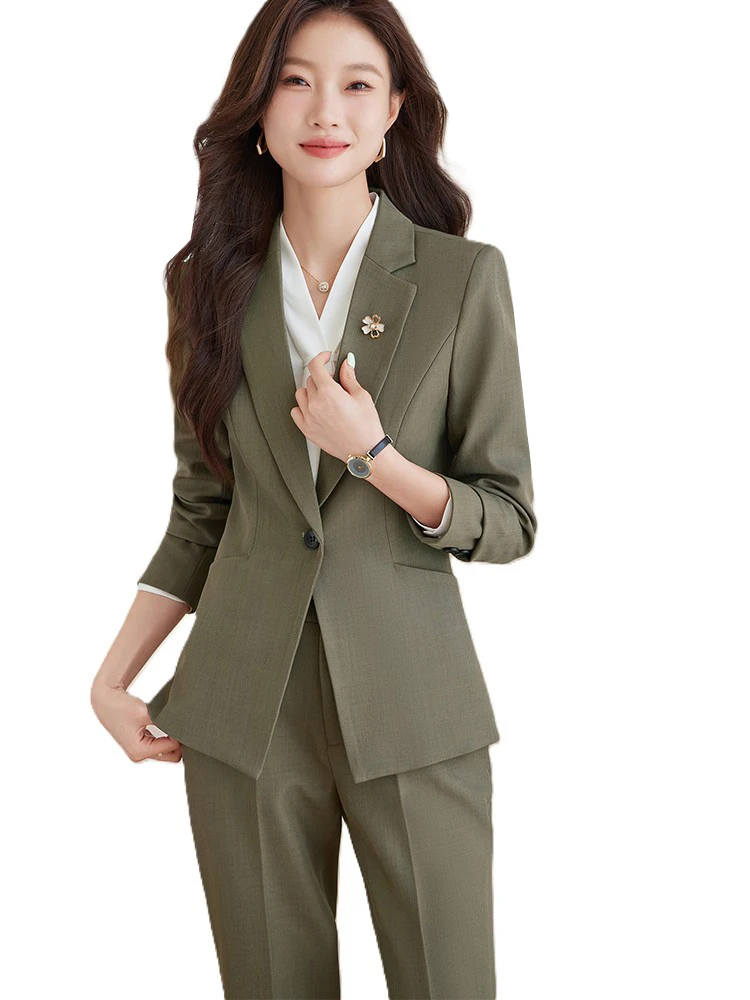 Black Green Wine Office Ladies Pant Suit Women Female Business Work Wear Jacket Blazer and Trouser Formal 2 Piece Set
Black Green Wine Office Ladies Pant Suit Women Female Business Work Wear Jacket Blazer and Trouser Formal 2 Piece Set