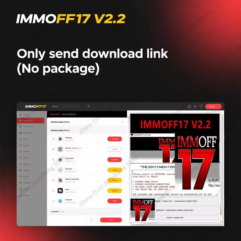 Oprogramowanie IMMOFF17 IMMO OFF dla KESS KTAG interfejs naprawczy diagnostyka pour voiture czytnik kodów Program Ecu narzędzia
Oprogramowanie IMMOFF17 IMMO OFF dla KESS KTAG interfejs naprawczy diagnostyka pour voiture czytnik kodów Program Ecu narzędzia