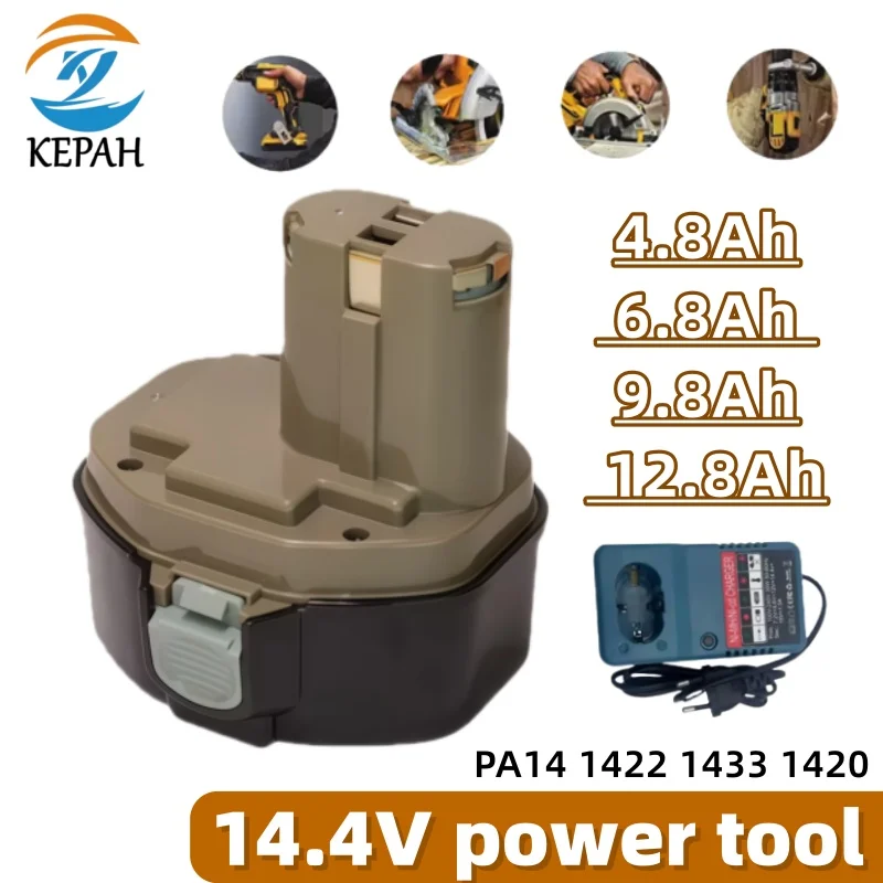 14.4V Wide - Capacity Rechargeable Battery|4.8 - 12.8Ah Long Endurance for 1422/1433/6280D Power Tools
14.4V Wide - Capacity Rechargeable Battery|4.8 - 12.8Ah Long Endurance for 1422/1433/6280D Power Tools