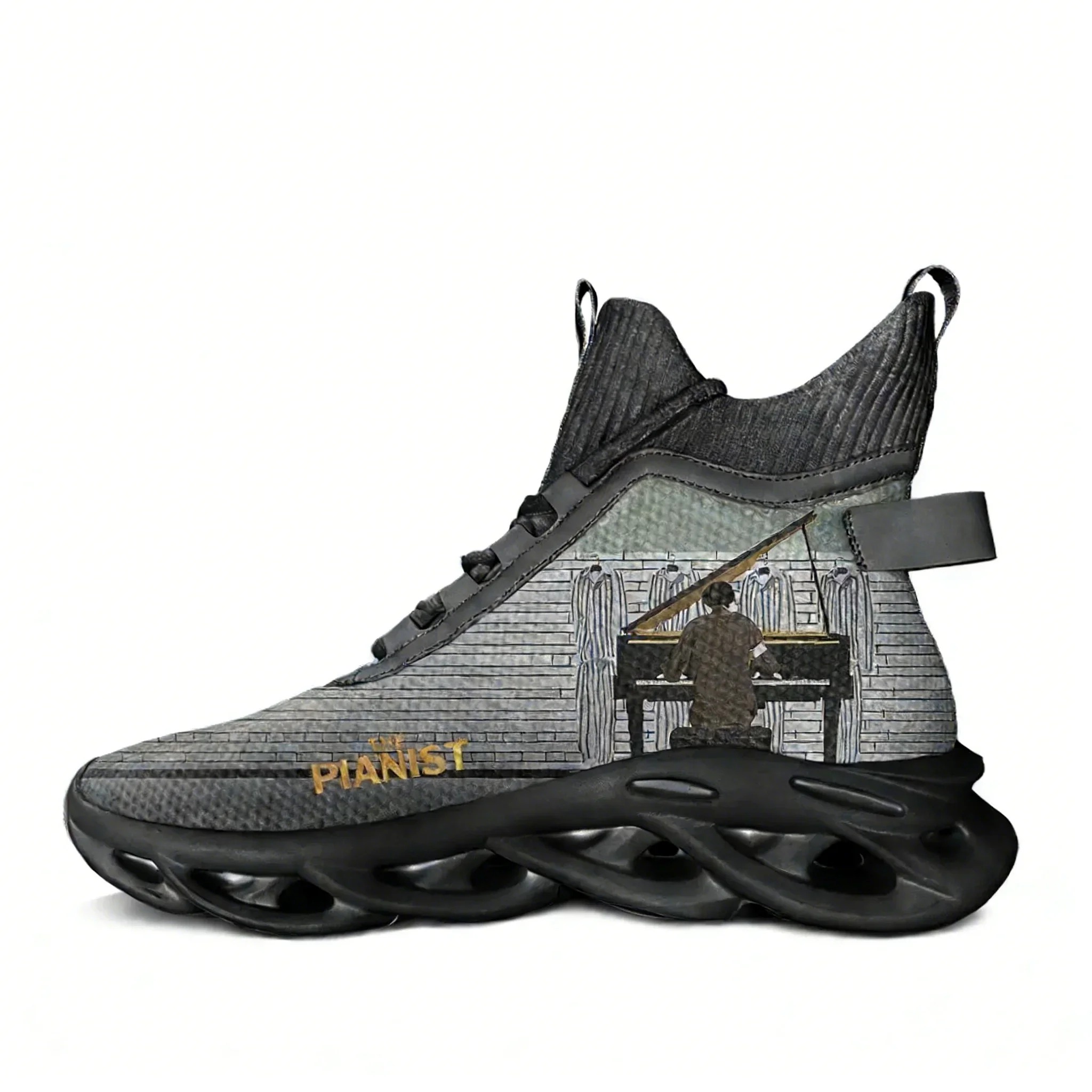The Pianist High Top Flats Sneakers Mens Womens Sports Shoe High Quality Fashion Sneaker Lace Up Mesh Footwear Custom Made Shoes
The Pianist High Top Flats Sneakers Mens Womens Sports Shoe High Quality Fashion Sneaker Lace Up Mesh Footwear Custom Made Shoes