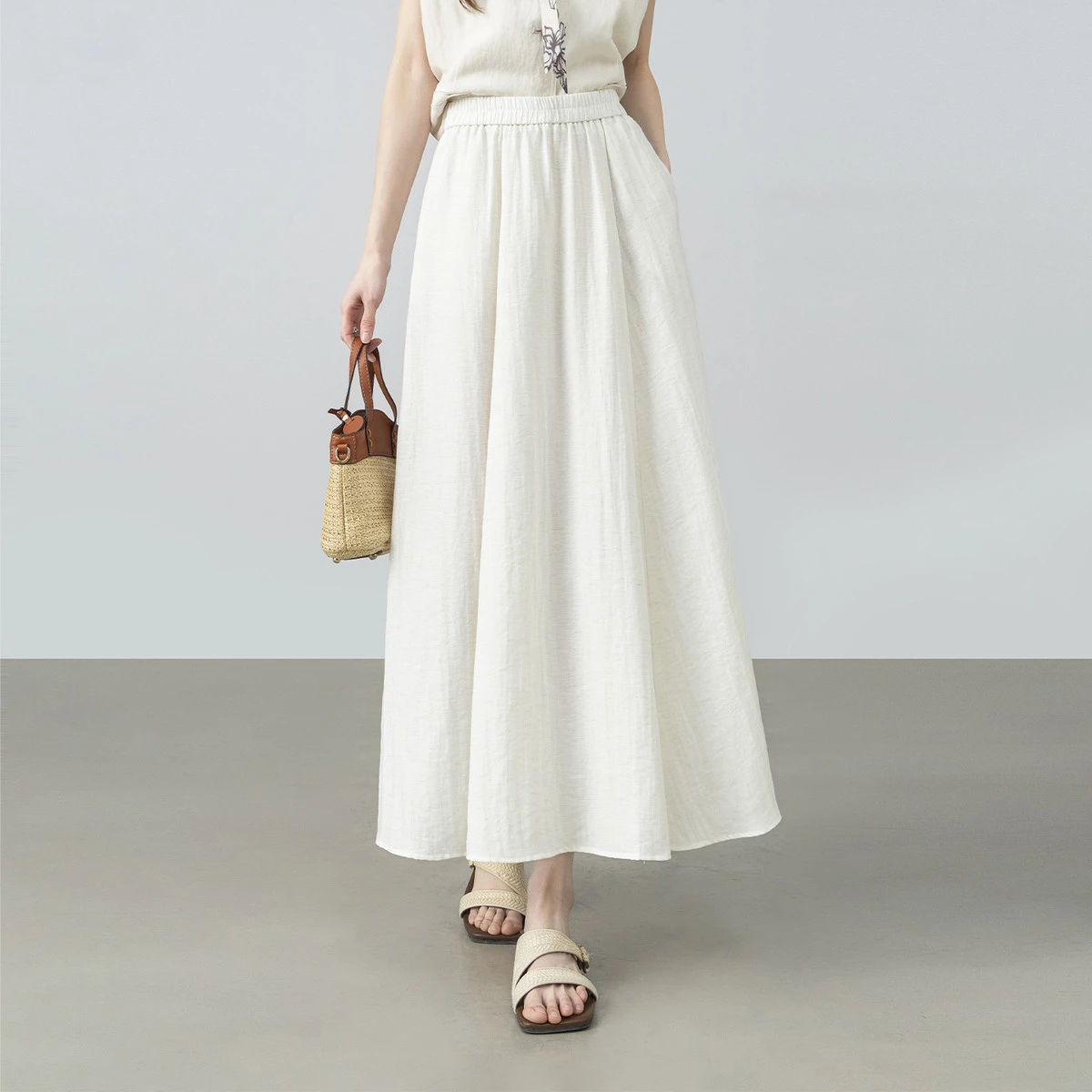 SENTUBILA Minimalist Office A-Line Skirt Women 2026 Summer New Casual Elastic Waist Loose Long Skirt Women's Clothing 162QA5883
SENTUBILA Minimalist Office A-Line Skirt Women 2026 Summer New Casual Elastic Waist Loose Long Skirt Women's Clothing 162QA5883