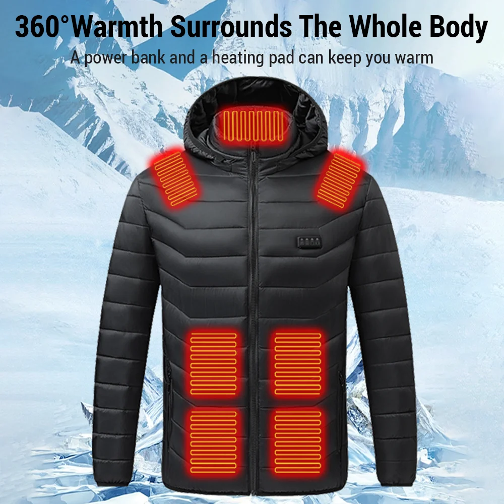 Electric Heated Cotton Jacket Four Control 21 Zone Battery Powered Winter Coat for Outdoor Camping Hiking Skiing
Electric Heated Cotton Jacket Four Control 21 Zone Battery Powered Winter Coat for Outdoor Camping Hiking Skiing