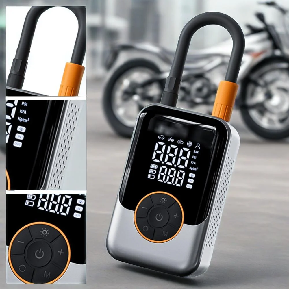 150PSI Tire Pressure Detection Inflator Quick Charging Tire Wireless Air Pump Electric Tire Inflator for Car Motorcycle Bicycle
150PSI Tire Pressure Detection Inflator Quick Charging Tire Wireless Air Pump Electric Tire Inflator for Car Motorcycle Bicycle