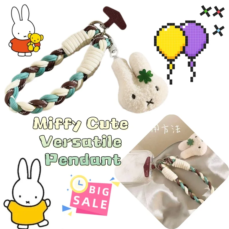 Miffy Rabbit Portable Clover Doll Key DIY Hanging Rope Phone Case Camera CCD Backpack Pendant Gift
Miffy Rabbit Portable Clover Doll Key DIY Hanging Rope Phone Case Camera CCD Backpack Pendant Gift