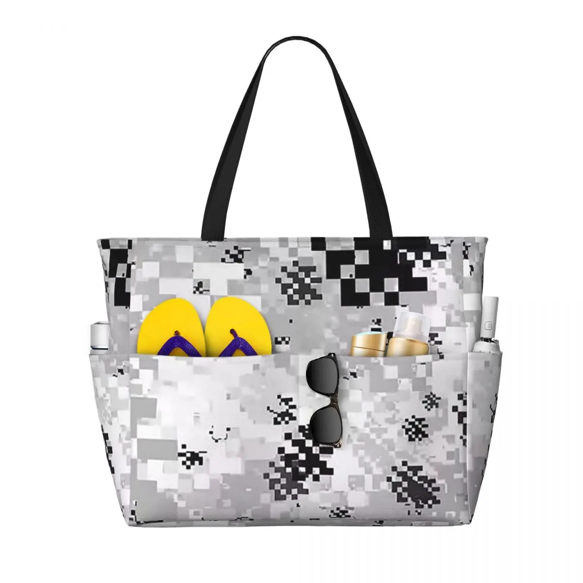 Black And White Camouflage Beach Tote Bag Sport Gym Yoga Duffle Large Tote Bag Women Travel Bag Fitness bag
Black And White Camouflage Beach Tote Bag Sport Gym Yoga Duffle Large Tote Bag Women Travel Bag Fitness bag