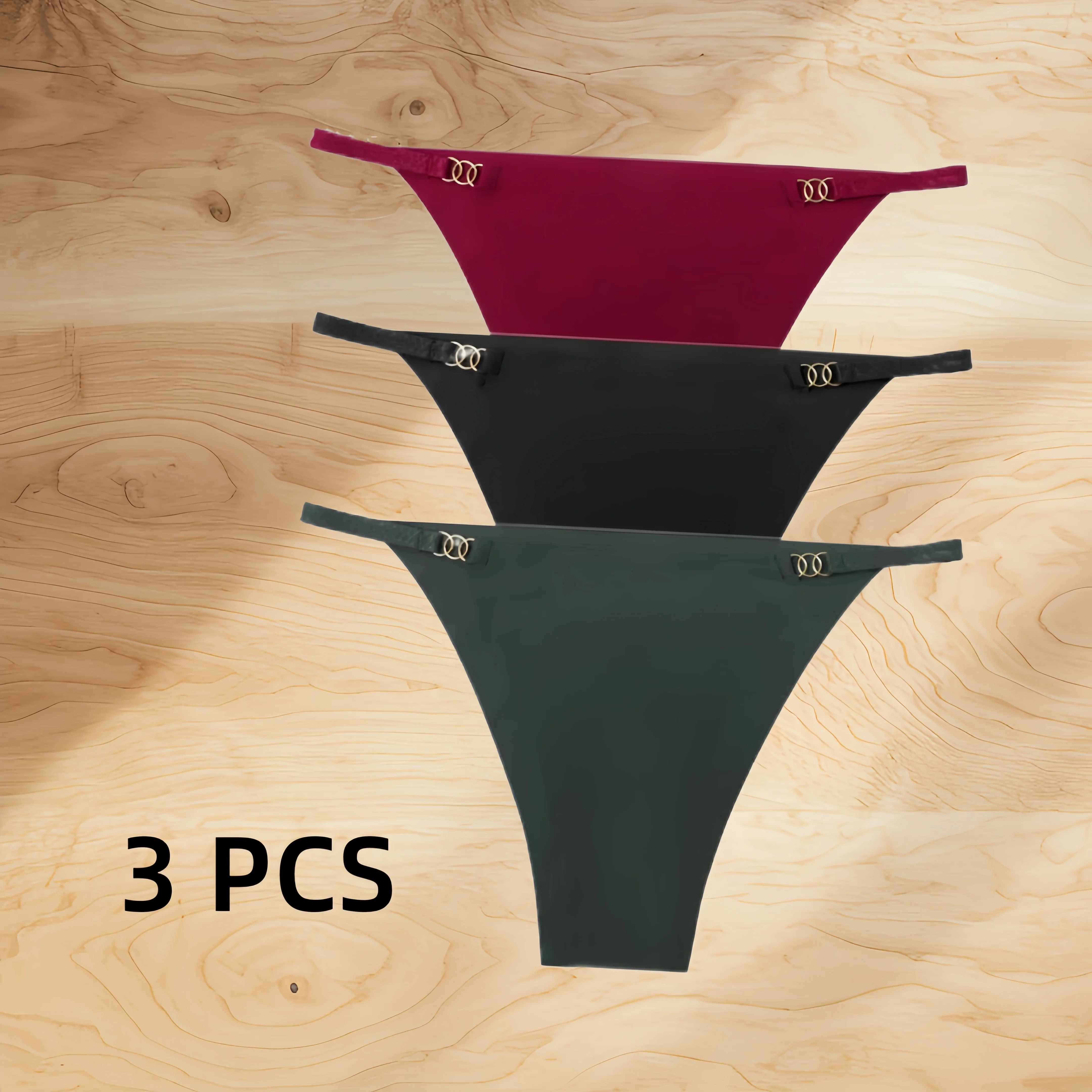 3 PCS Underwear for Women Multi Color Ice Silk Ribbon Triangle Comfortable Traceless Panties Breathable Cotton Waist T-shaped
3 PCS Underwear for Women Multi Color Ice Silk Ribbon Triangle Comfortable Traceless Panties Breathable Cotton Waist T-shaped