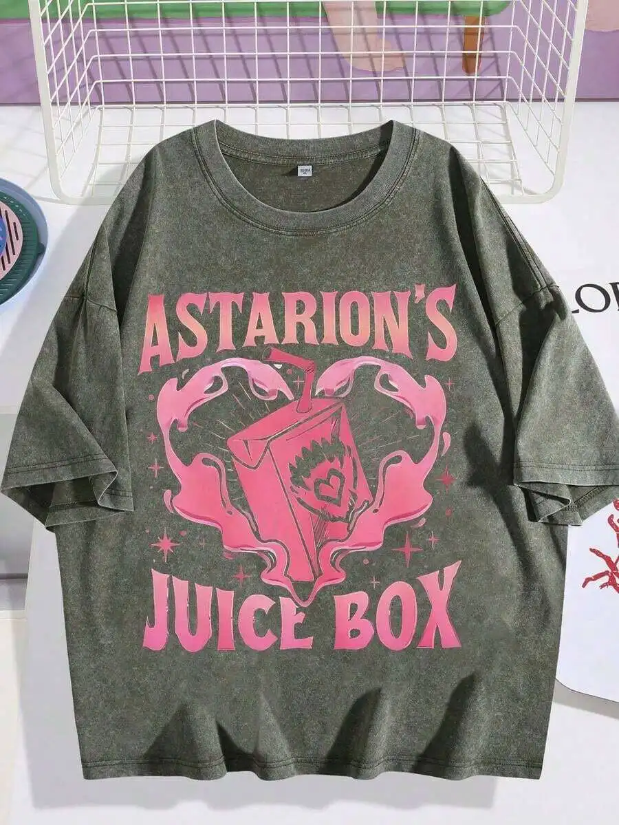 Retro Washed Cotton Graphic T-Shirt Astarions Juice Box Print Loose Fit Men
Retro Washed Cotton Graphic T-Shirt Astarions Juice Box Print Loose Fit Men