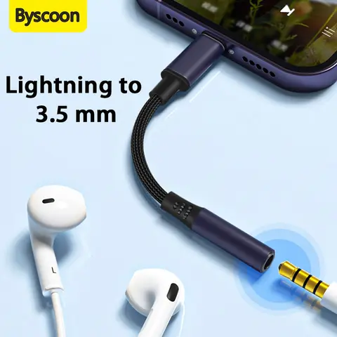 Yıldırım 3.5 mm Kulaklık Jak Adaptörü iPhone Aux Adaptörü Dönüştürücü Dongle Ses Kablosu iPhone 14 13 12 11 X XS 8 7