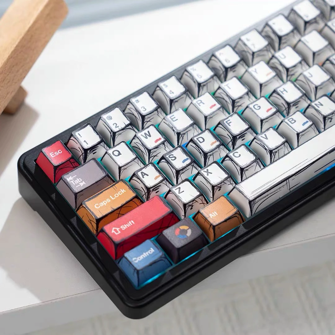 Original height comic style graffiti keycap pbt material five-sided hot sublimation
Original height comic style graffiti keycap pbt material five-sided hot sublimation