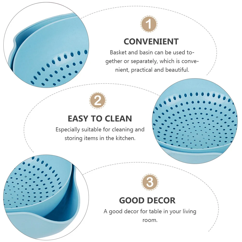1Pcs Double-Layer Drain Basket Plastic Colander Washing Bowl for Kitchen Fruit Vegetable Storage and Cleaning Multi-Function
1Pcs Double-Layer Drain Basket Plastic Colander Washing Bowl for Kitchen Fruit Vegetable Storage and Cleaning Multi-Function