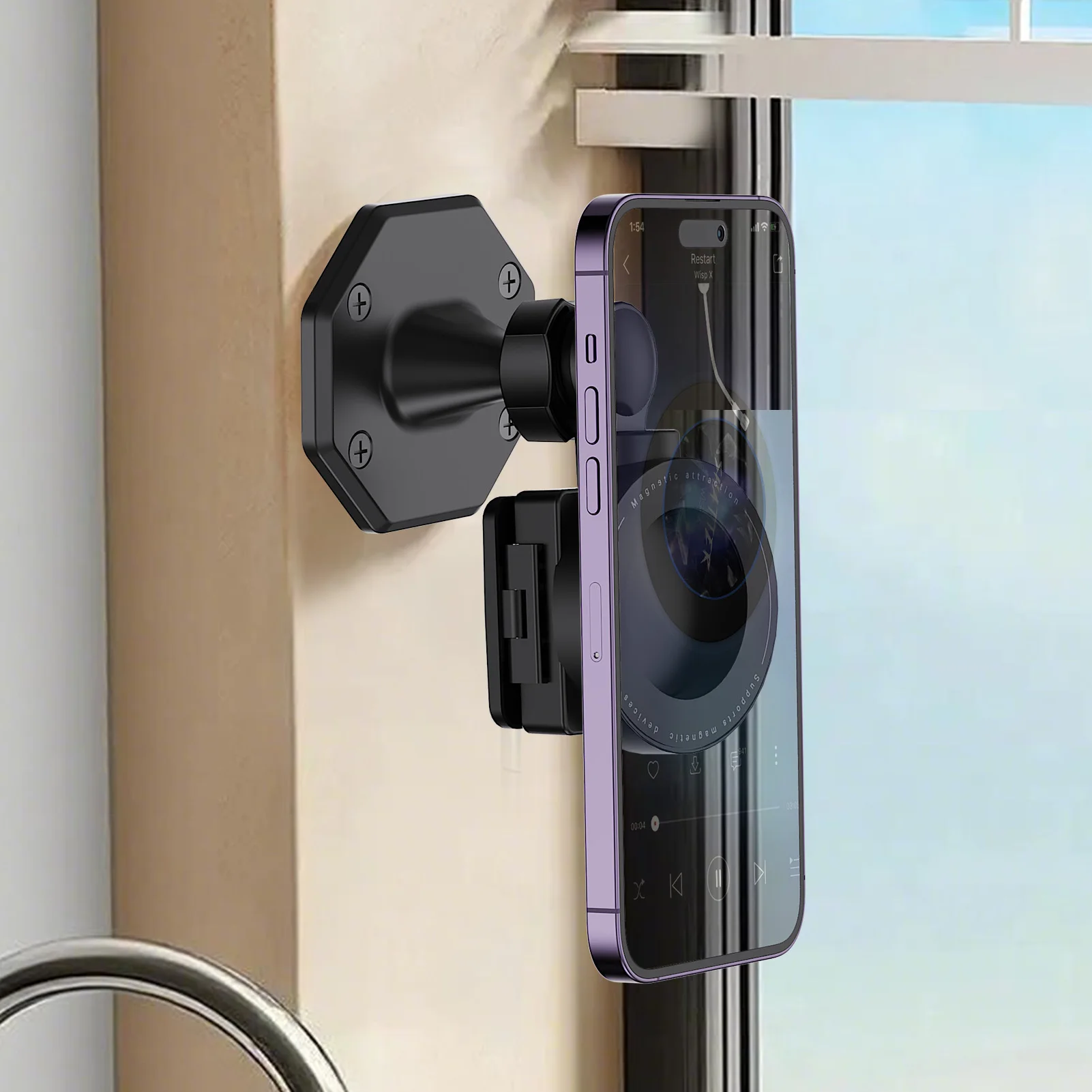 Wall Mount Magnetic and Clip Phone Tablet Holder, Universal Bracket For Apple and Android, Bedside Kitchen Desk Viewing Stand fo
Wall Mount Magnetic and Clip Phone Tablet Holder, Universal Bracket For Apple and Android, Bedside Kitchen Desk Viewing Stand fo