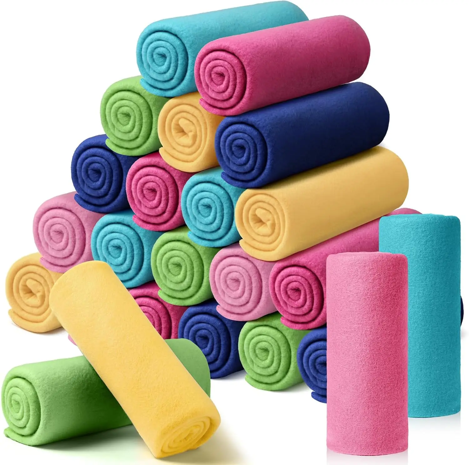 24 Pack Fleece Throw Blankets, 50x60 Inches, Soft Warm Lightweight for Bed Couch Sofa Home Office Wedding Gifts
24 Pack Fleece Throw Blankets, 50x60 Inches, Soft Warm Lightweight for Bed Couch Sofa Home Office Wedding Gifts