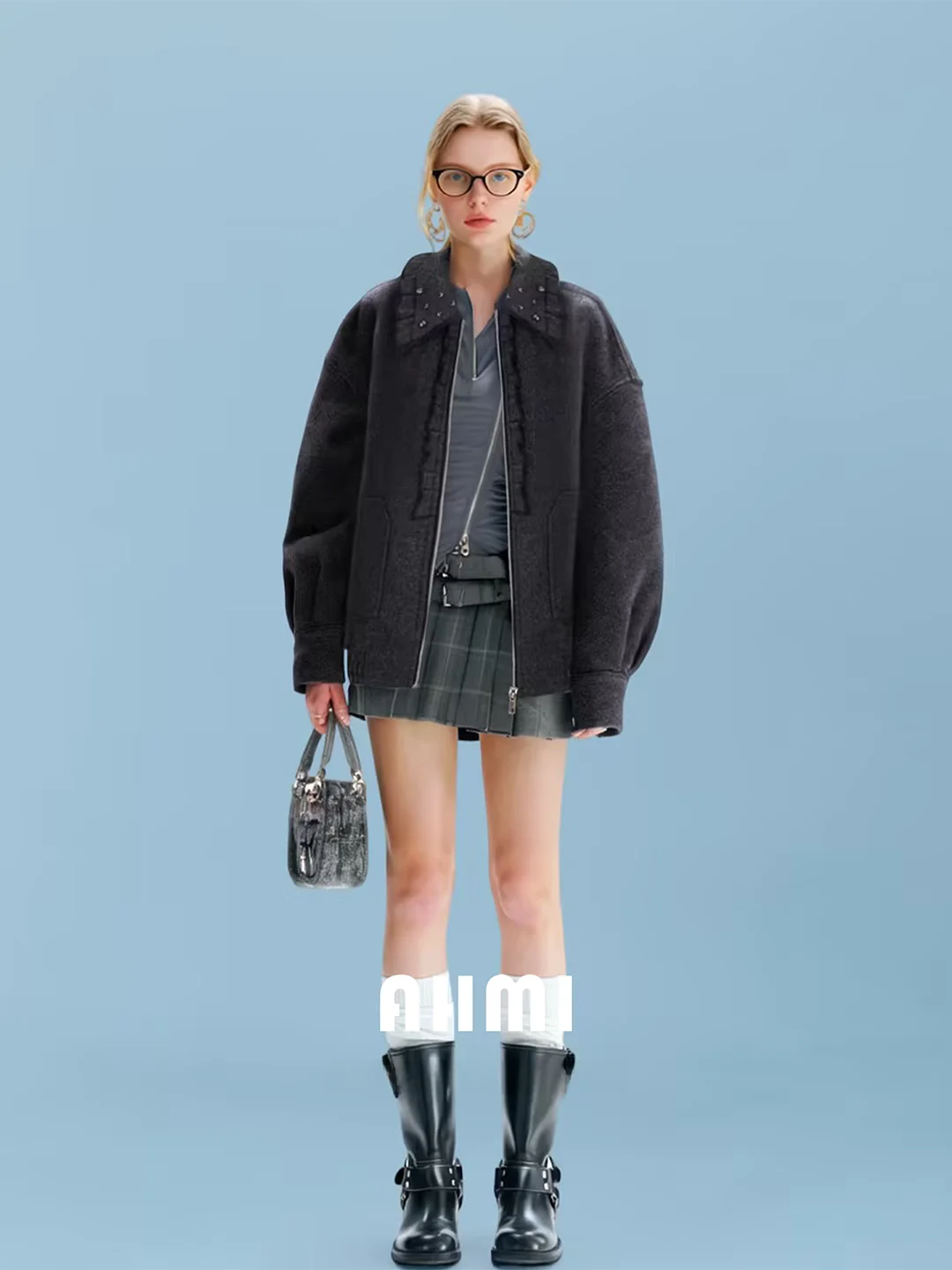 AHMI Vintage Patchwork Woolen Jaet Women's Loose Casual Warm Top Autumn Winter Faion High Waist Zipper Closure Coat
AHMI Vintage Patchwork Woolen Jaet Women's Loose Casual Warm Top Autumn Winter Faion High Waist Zipper Closure Coat